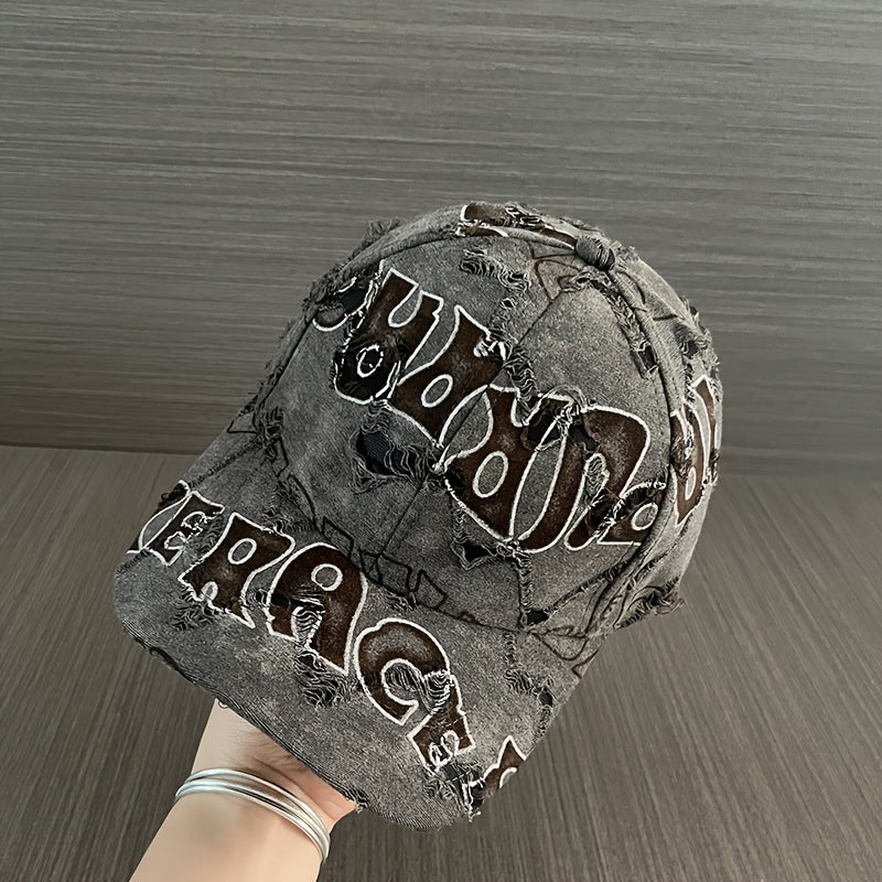Gorras Vintage con Letras – Unisex, Desgastado