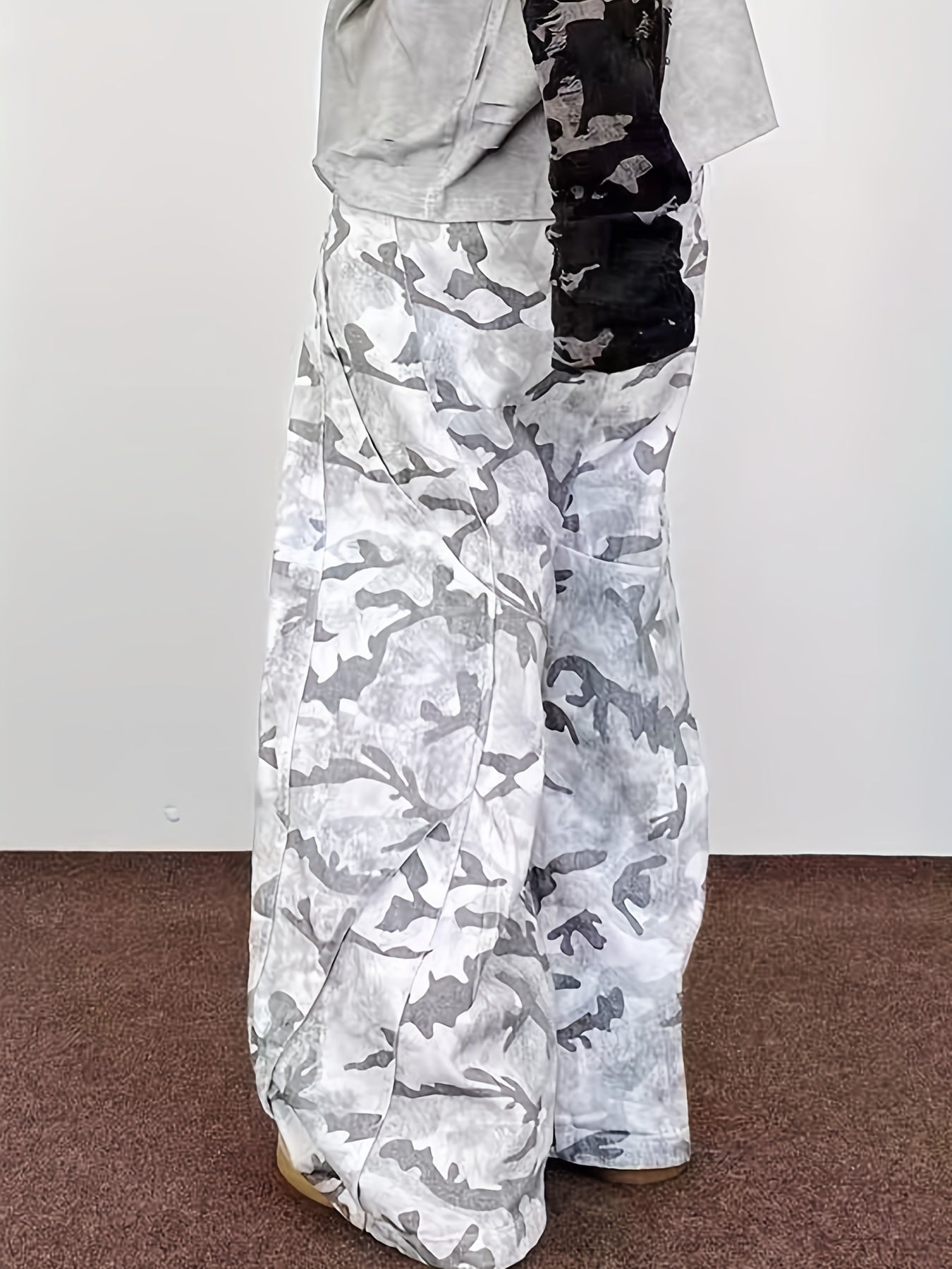 Pantalones Cargo Hombre – Camuflaje, Corte Amplio, Casual