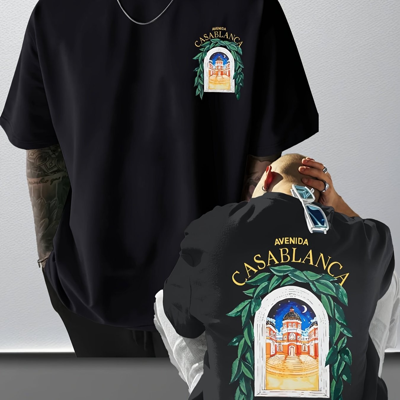 Camiseta Casablanca – Hombre, Casual y Vintage