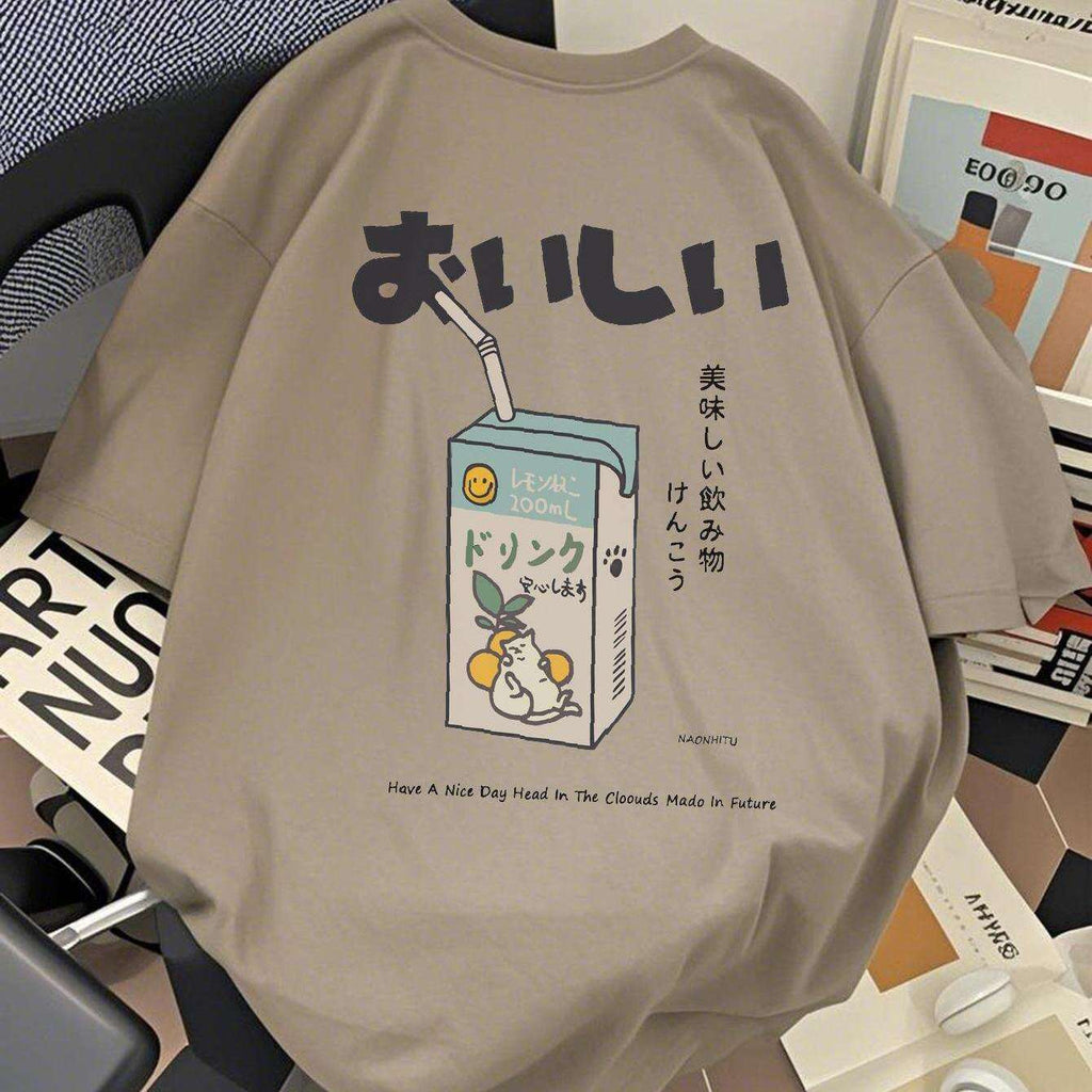 Camiseta Privathinker – Hombre, Diseño Japonés “Delicious Drink”