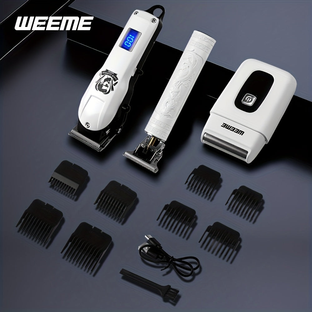Weeme Hair Clipper & Shaver Set 3 en 1 – Hombre, Estilo Profesional y Barbería